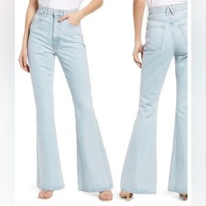 SLVRLAKE Indiana Super High Waist Flare Jeans High and Dry